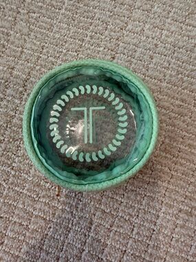Teleties Mint Green Quilted Round Pouch